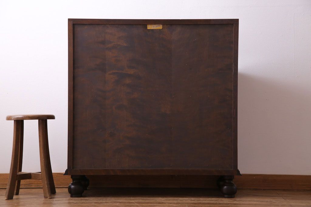 中古美品　松本民芸家具　H型ボールフットライティングビューロー(ワークデスク、在宅ワーク、在宅用)(1)