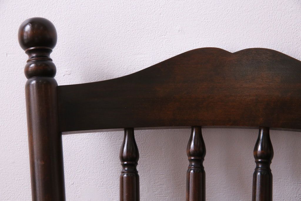 中古美品　北海道民芸家具　HM626 挽き物装飾が美しいウィンザーチェア(椅子、ダイニングチェア、ワークチェア、ウインザーチェア)(定価約7万円)(2)