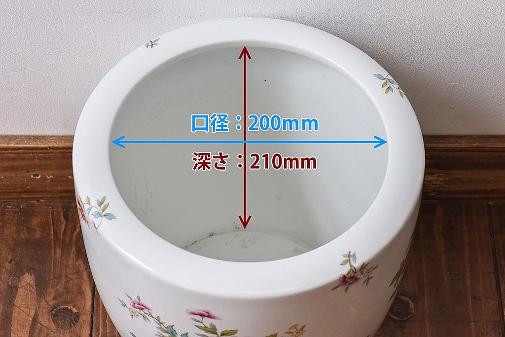 アンティーク雑貨　ノリタケ(日陶・則武)　華やかな色遣いの壱型火鉢(手あぶり、鉢カバー)(2)