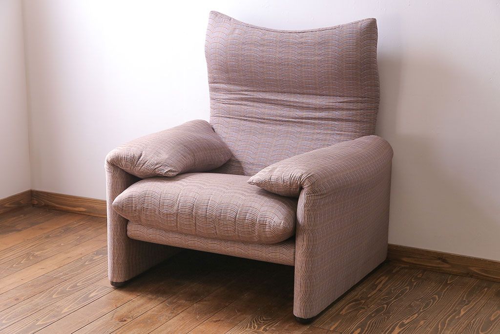 中古　Cassina(カッシーナ)　MARALUNGA(マラルンガ)　ファブリック 1Pソファ(一人掛け)(定価約50万円)
