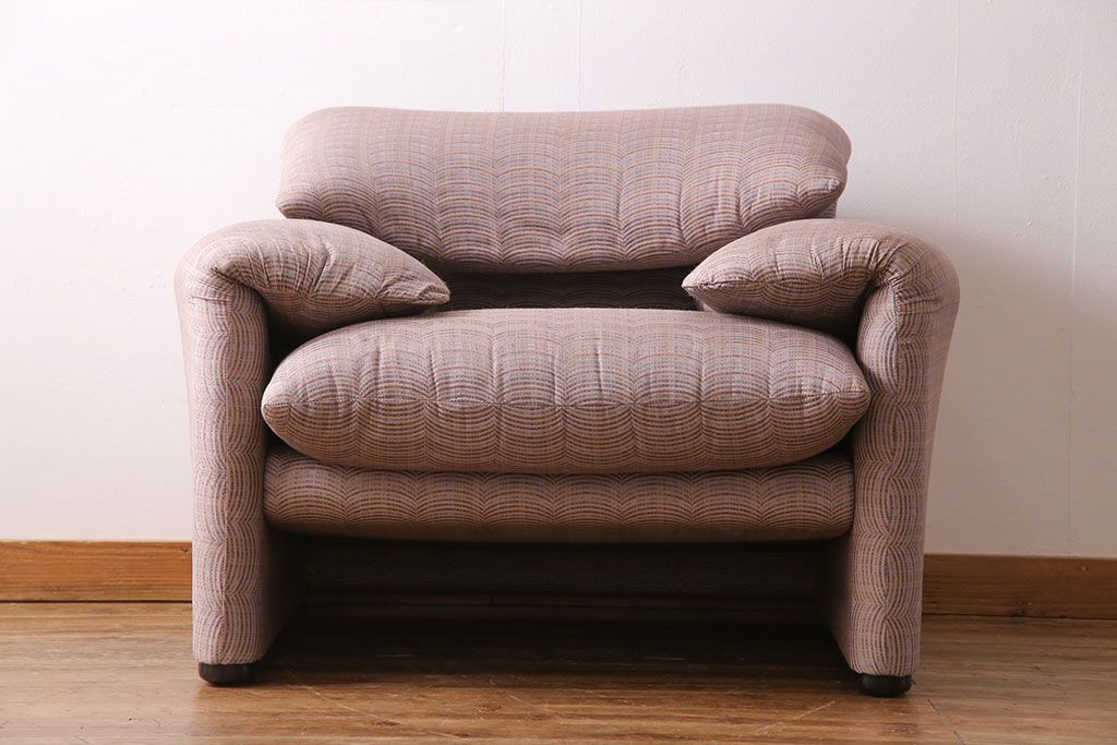 中古　Cassina(カッシーナ)　MARALUNGA(マラルンガ)　ファブリック 1Pソファ(一人掛け)(定価約50万円)