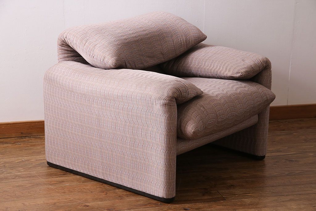 中古　Cassina(カッシーナ)　MARALUNGA(マラルンガ)　ファブリック 1Pソファ(一人掛け)(定価約50万円)