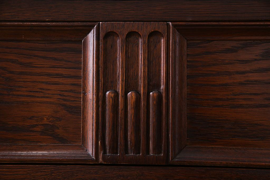 アンティーク家具　オーク材使用　渋みのある質感が魅力のライティングビューロー(簿記机、在宅ワーク、在宅用デスク)