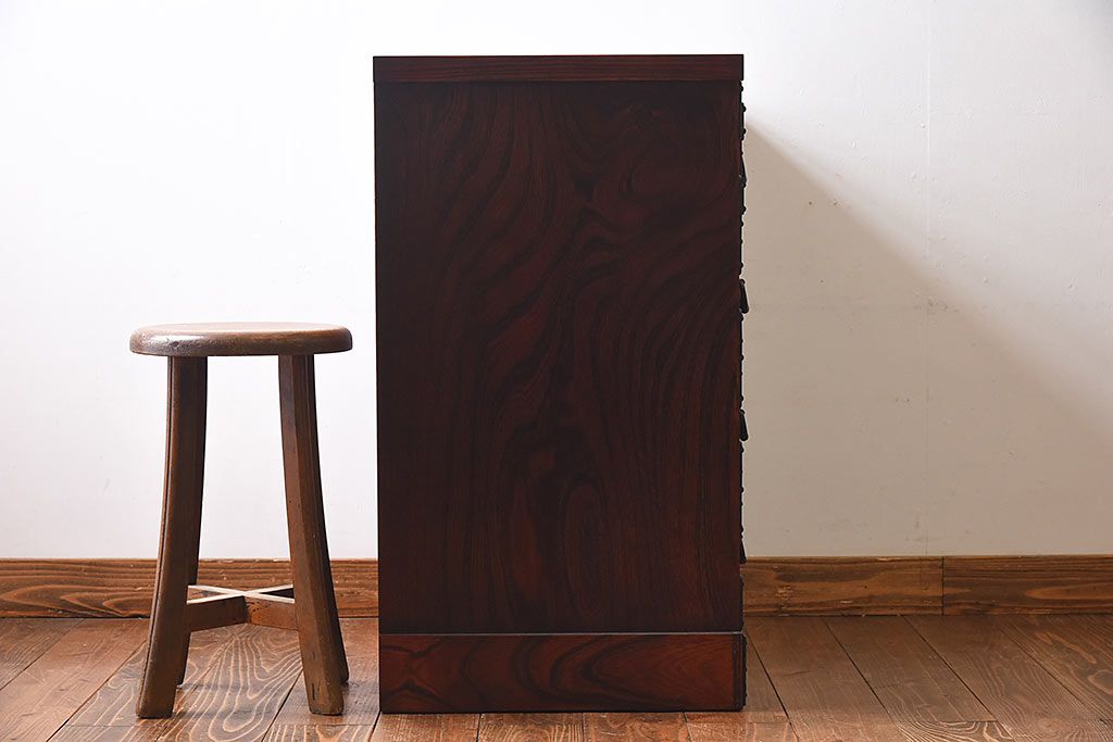 展示美品　岩谷堂箪笥　NO.630　桐文様　銀河8号　中型タンス(整理箪笥、チェスト、桐箪笥、桐たんす)