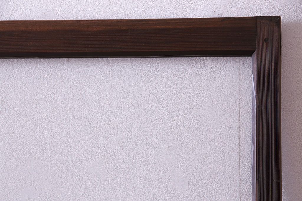 昭和レトロ　味わいのある風合いが魅力のガラス戸(引き戸、建具)2枚セット