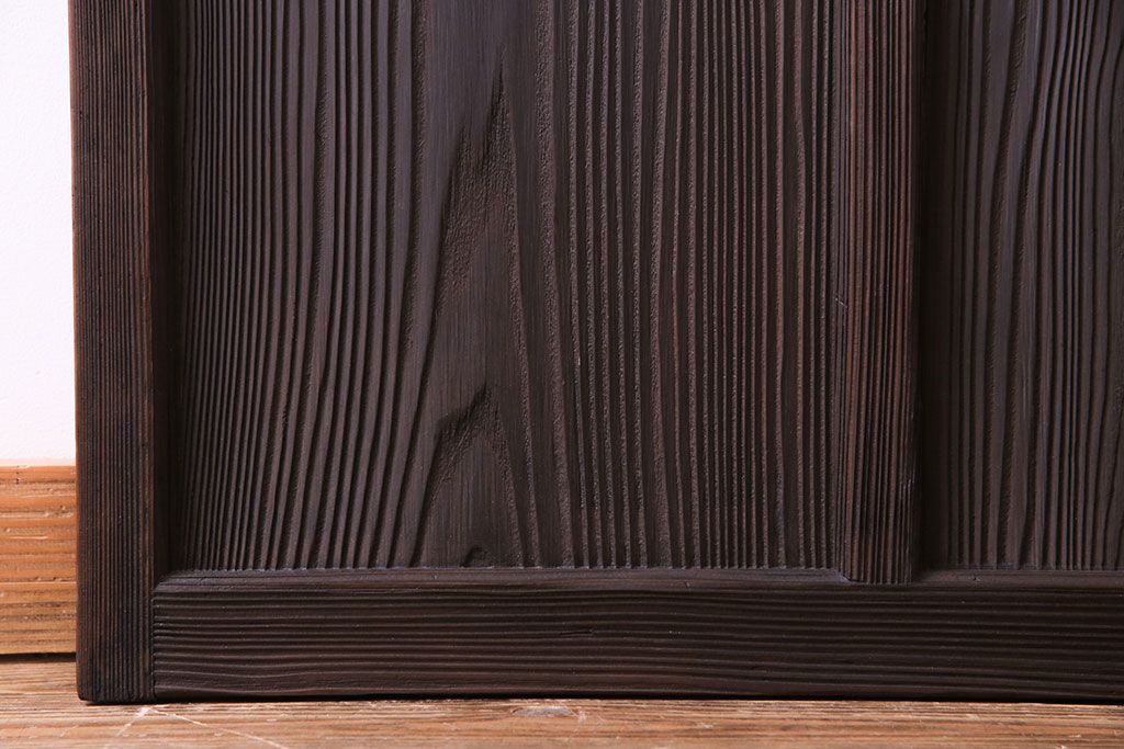 昭和レトロ　味わいのある風合いが魅力のガラス戸(引き戸、建具)2枚セット