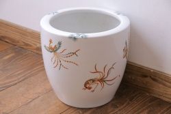 アンティーク雑貨　オールドノリタケ(則武・日陶)　星RC印　松・鳳凰図　上品な火鉢(手あぶり)