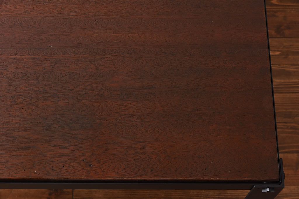 アンティーク家具　昭和中期　インダストリアルな鉄脚ダイニングテーブル(作業台)