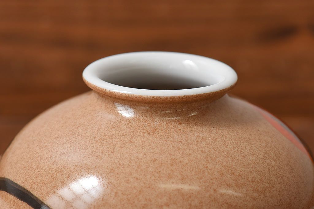 オールドノリタケ(則武、日本陶器) 味わいのある柿の図の電灯笠
