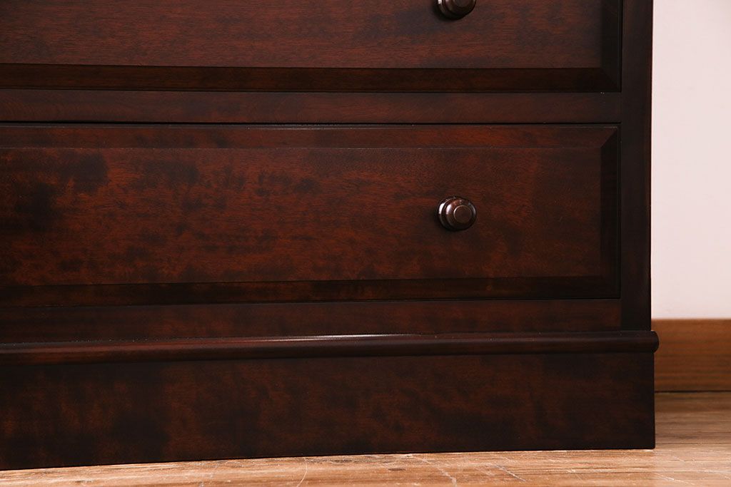 民芸家具　樺材　しっかり収納できるシンプルな衣装箪笥(整理箪笥、チェスト)
