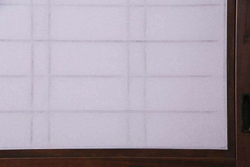昭和初期　美品　杉材　味わい深い風合いが魅力の障子戸(引き戸、建具)4枚セット(1)