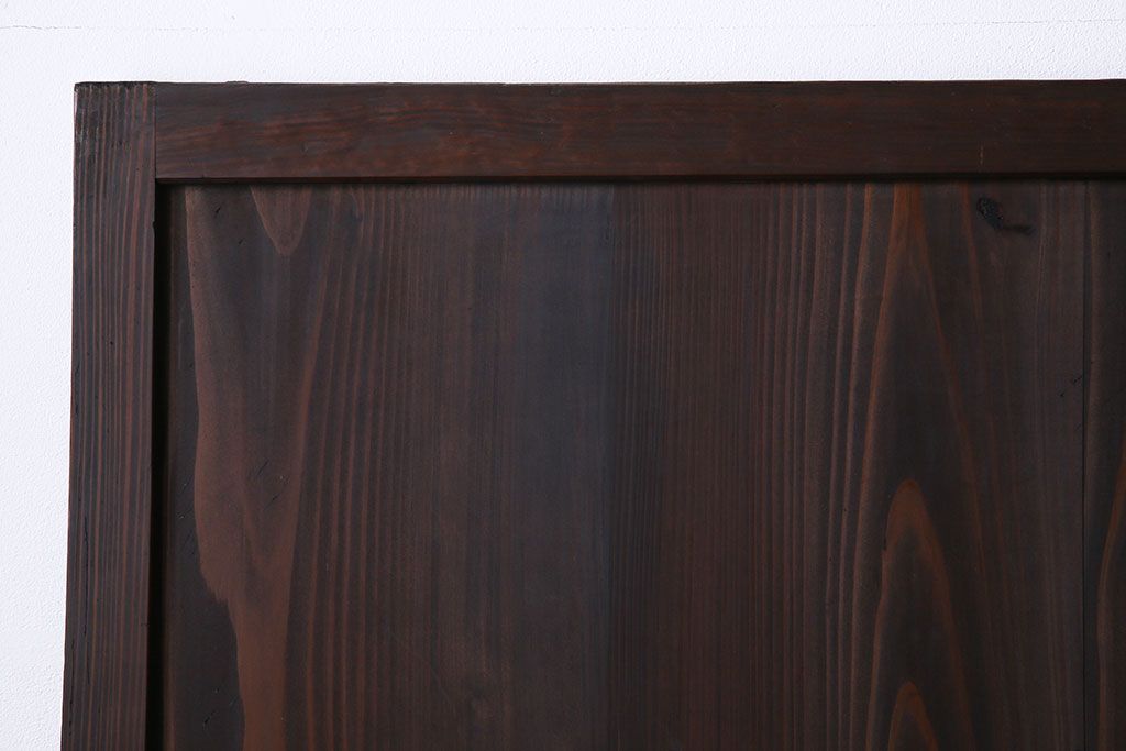 昭和初期　美品　杉材　味わい深い風合いが魅力の障子戸(引き戸、建具)4枚セット(2)