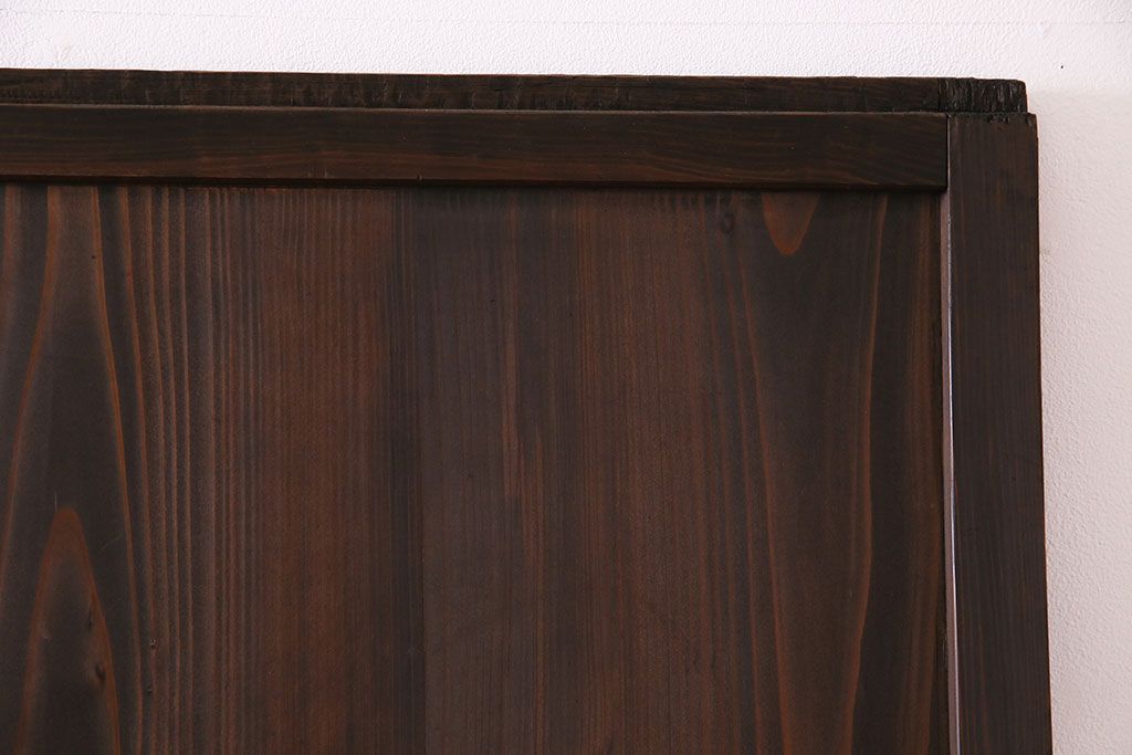 昭和初期　美品　杉材　味わい深い風合いが魅力の障子戸(引き戸、建具)4枚セット(2)