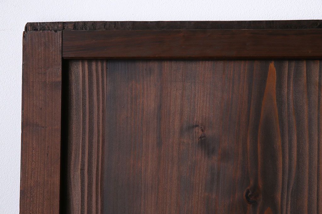 昭和初期　美品　杉材　味わい深い風合いが魅力の障子戸(引き戸、建具)4枚セット(2)