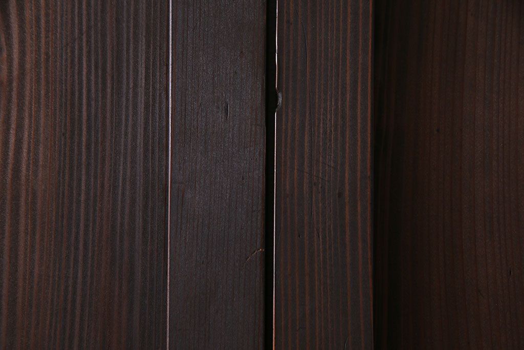 昭和初期　美品　杉材　味わい深い風合いが魅力の障子戸(引き戸、建具)4枚セット(2)