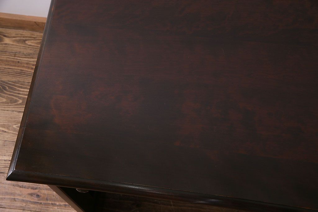 中古　北海道民芸家具　421 樺材　重厚なデスク(片袖机、在宅ワーク、在宅用学習机)(定価約15万円)(2)