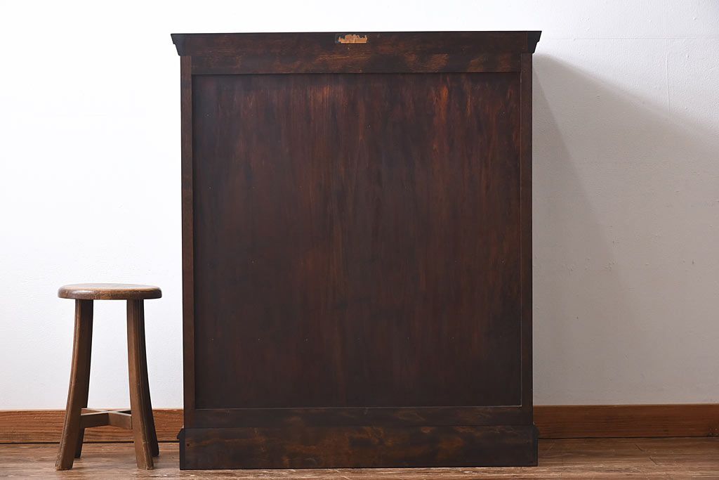 中古　松本民芸家具　503型　直線のデザインが目を引く整理箪笥(引き出し、衣装箪笥、チェスト)(定価約28万円)(2)