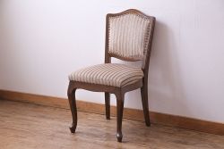中古　イタリア家具　座り心地のいいクッションシートのダイニングチェア(椅子、ワークチェア)(1)