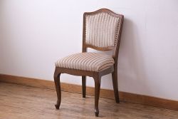 中古　イタリア家具　座り心地のいいクッションシートのダイニングチェア(椅子、ワークチェア)(3)