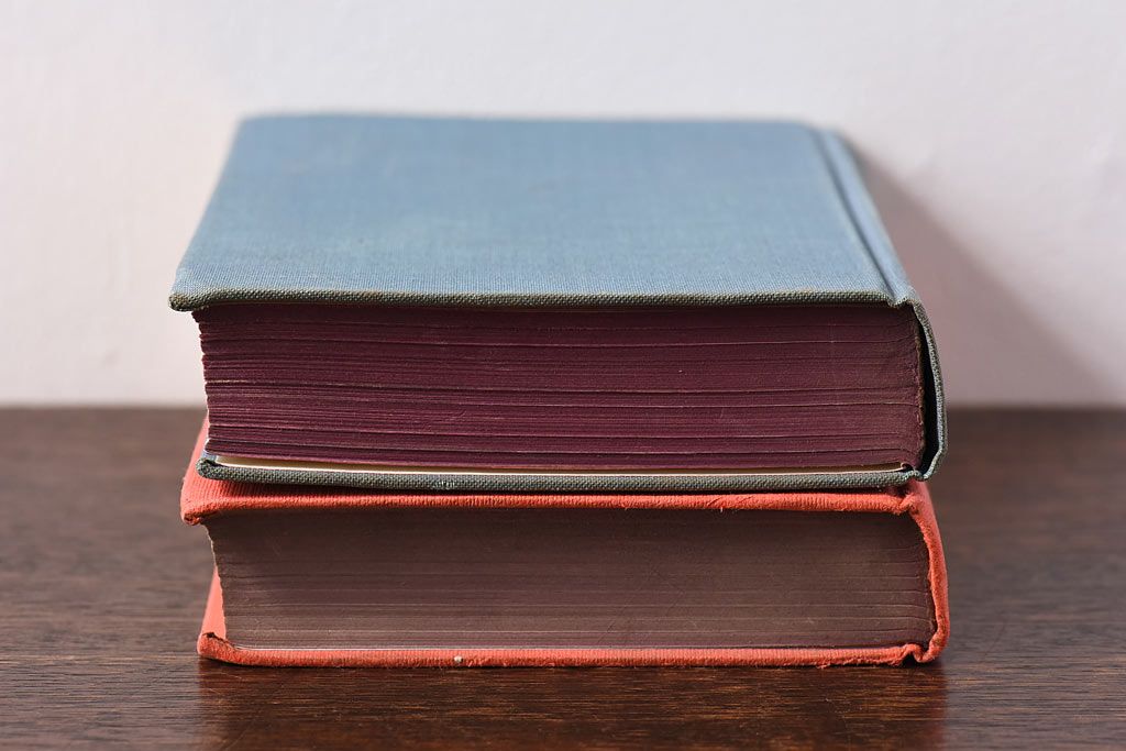 アンティーク雑貨　イギリスアンティーク　飾るだけで様になる本(洋書、古書、英字本)2冊セット