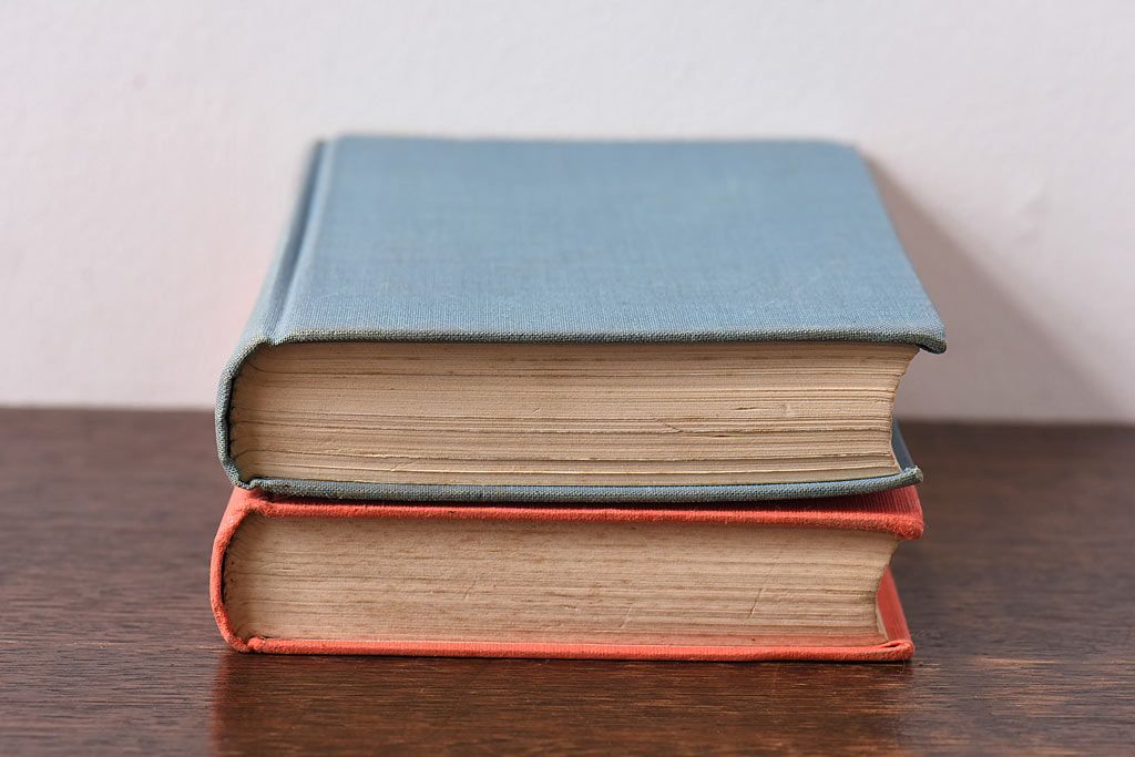 アンティーク雑貨　イギリスアンティーク　飾るだけで様になる本(洋書、古書、英字本)2冊セット