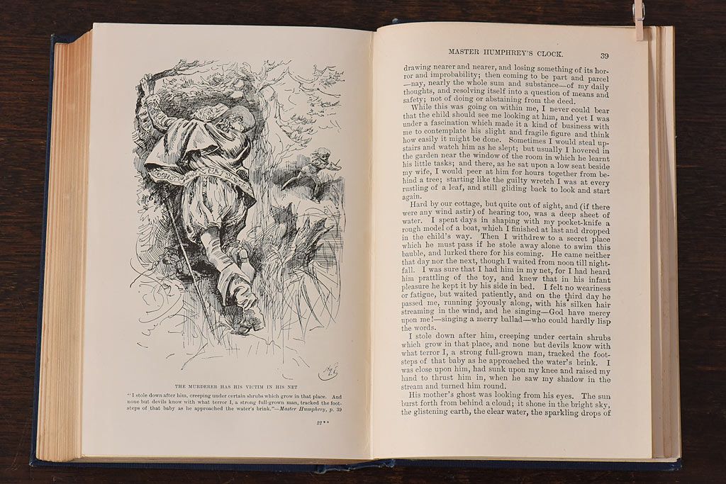 アンティーク雑貨　イギリスアンティーク　CHARLES DICKENS(チャールズ・ディケンズ)　本(洋書、英字本、小説)2冊セット(2)