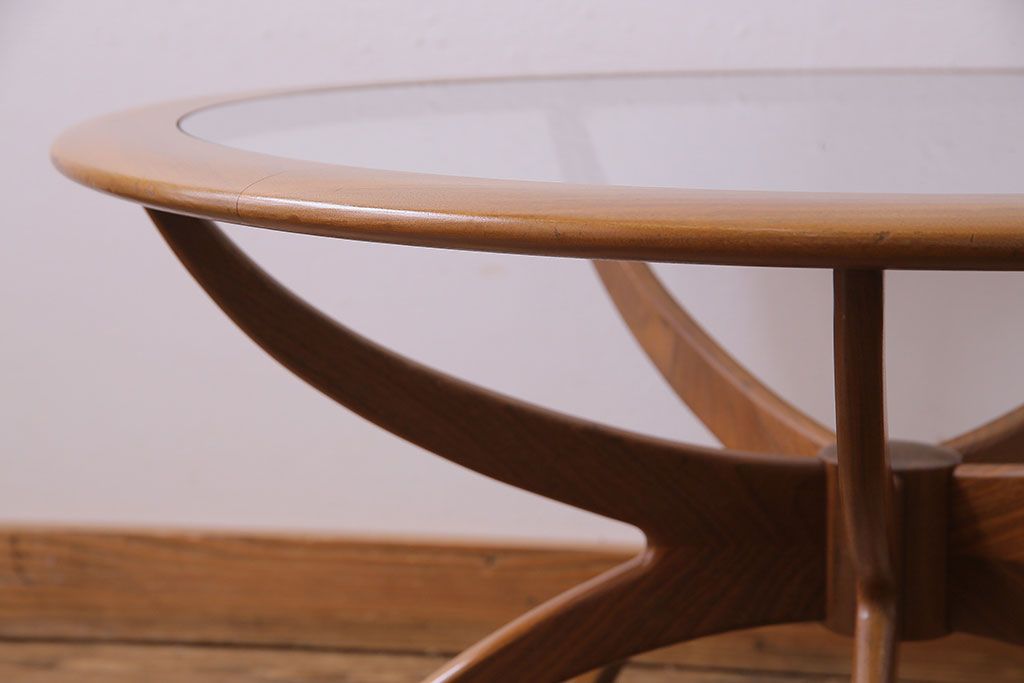 ヴィンテージ家具　北欧ビンテージ　G-PLAN(ジープラン)　スパイダーコーヒーテーブル(ラウンドテーブル、カフェテーブル)
