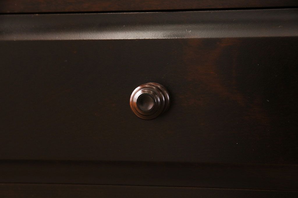 中古　北海道民芸家具　OM118　滑らかな質感が美しいブックケース(食器棚、飾り棚、収納棚)(定価約60万円)(2)