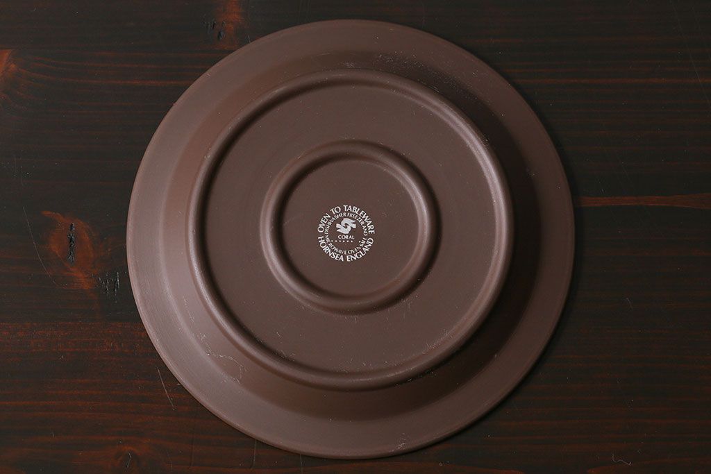 イギリスビンテージ　HORNSEA(ホーンジー)　CORAL(コーラル)　サイドプレート(お皿)2枚セット(1)