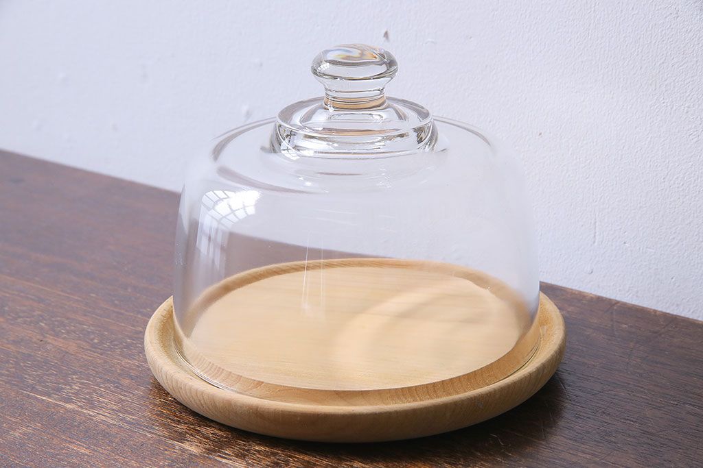 アンティーク雑貨 イギリスビンテージ 木製トレーが可愛らしいケーキドーム(テーブルウェア) | ラフジュ工房
