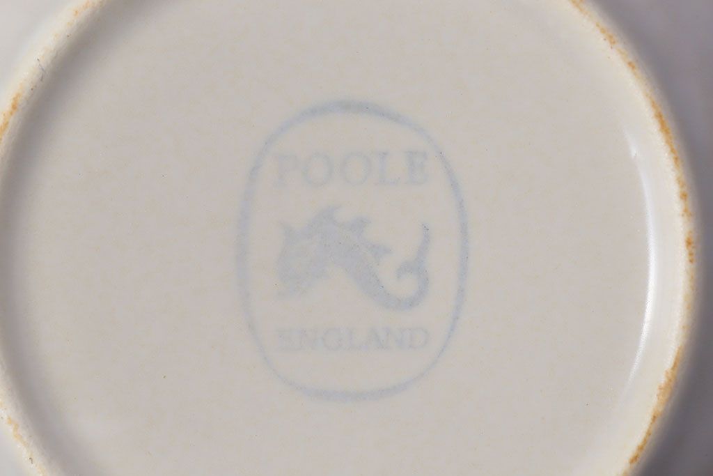 イギリスビンテージ　Poole Pottery(プール・ポタリー)　Twintone(ツイントーン)　Peach Bloom×Seagull　カップ&ソーサー