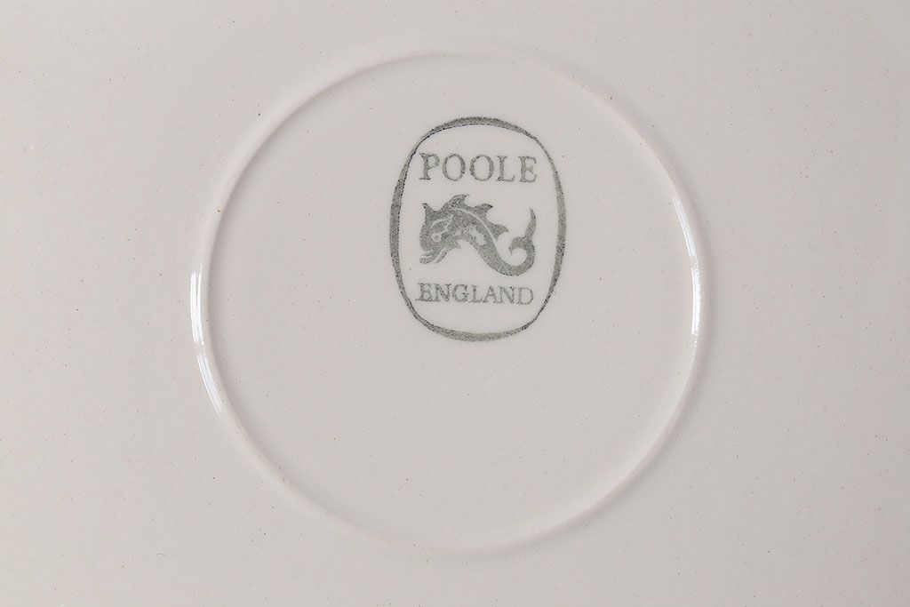 イギリスビンテージ　Poole Pottery(プール・ポタリー)　Twintone(ツイントーン)　Peach Bloom×Seagull　カップ&ソーサー