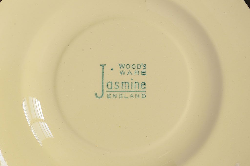 アンティーク雑貨　イギリスビンテージ　Woods ware(ウッズウエア)　Jasmine(ジャスミン)　レトロなトリオ2客セット