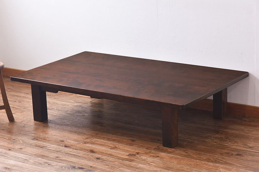 中古　北海道民芸家具　HM4055　洗練されたデザインの座卓(センターテーブル、ローテーブル)