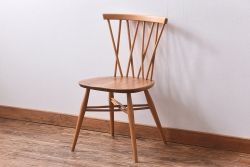 ヴィンテージ家具　ERCOL(アーコール)　イギリスビンテージ　エックスバックチェア(クロスバックチェア)(1)