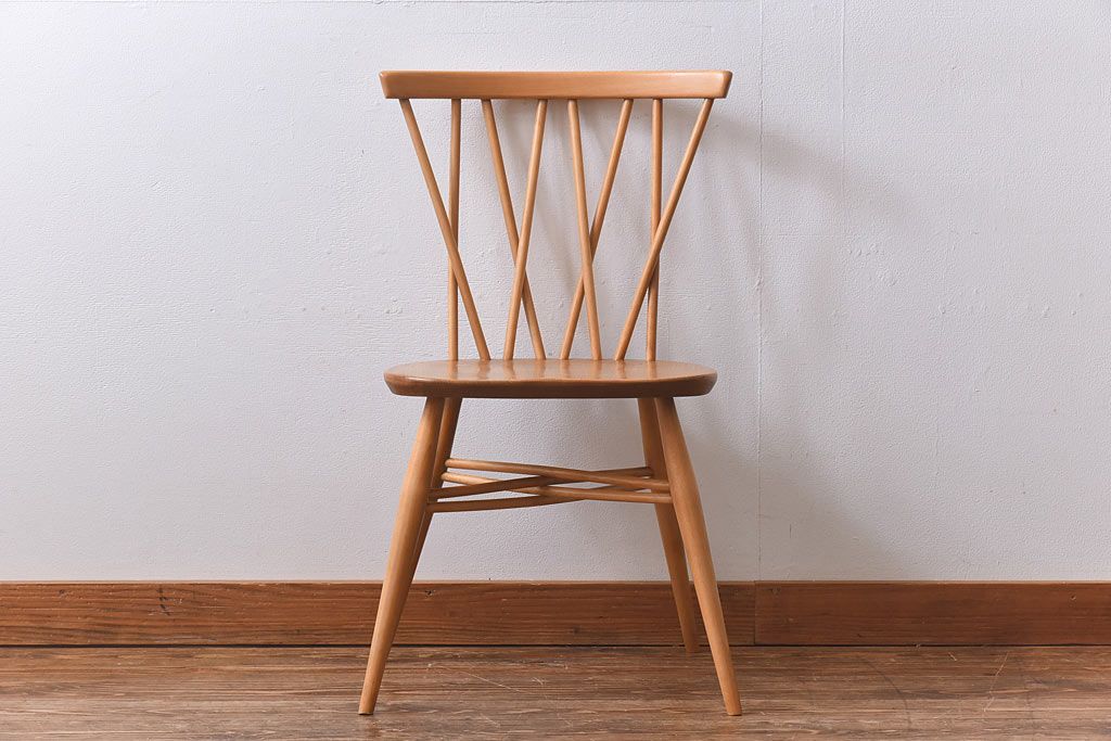 ヴィンテージ家具　ERCOL(アーコール)　イギリスビンテージ　エックスバックチェア(クロスバックチ  ェア)(2)