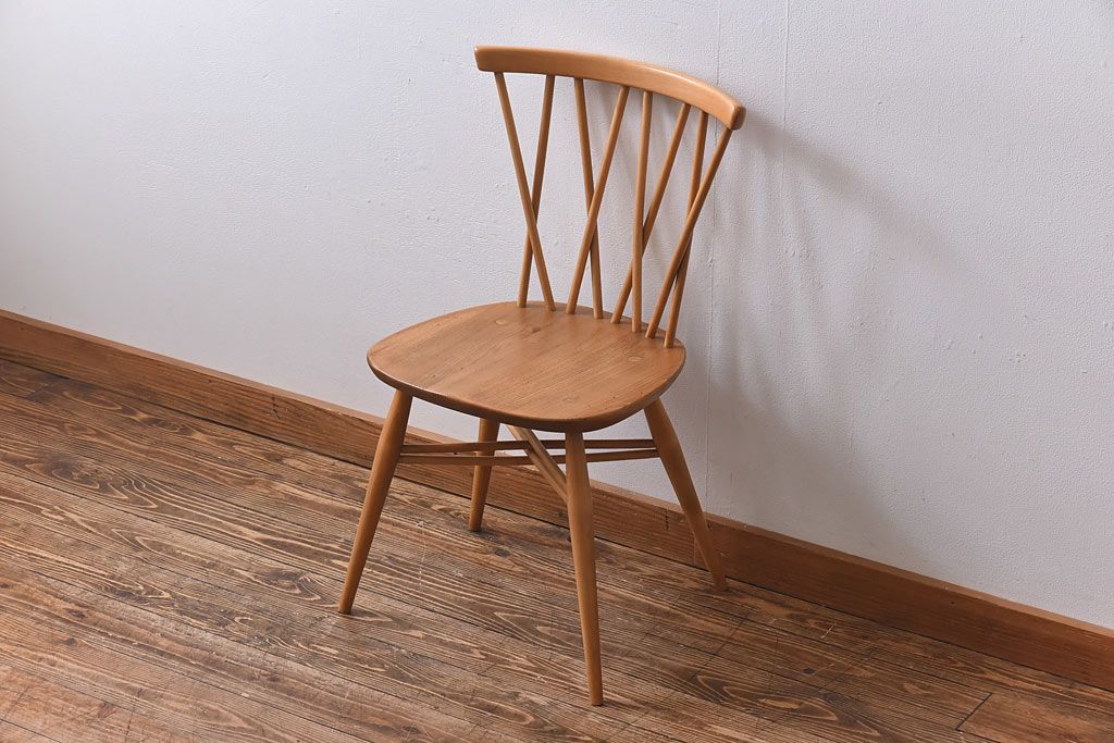 ヴィンテージ家具　ERCOL(アーコール)　イギリスビンテージ　エックスバックチェア(クロスバックチ  ェア)(2)