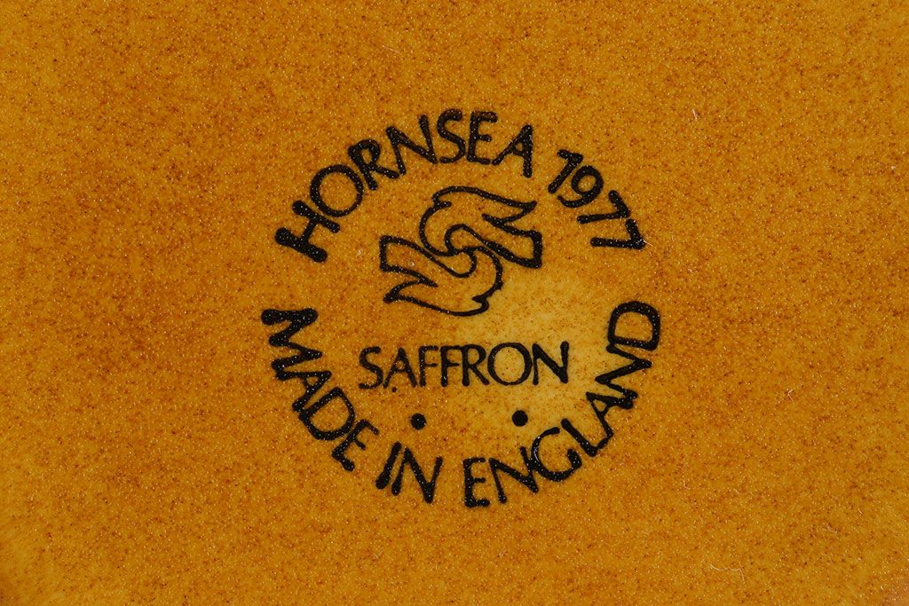 アンティーク雑貨　イギリスビンテージ　HORNSEA(ホーンジー)　Saffron(サフラン)　レトロでかわいらしいトリオ2客セット(1)