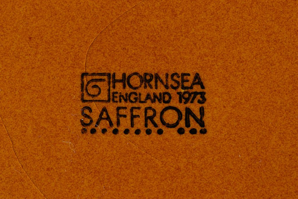 アンティーク雑貨　イギリスビンテージ　HORNSEA(ホーンジー)　Saffron(サフラン)　レトロでかわいらしいトリオ2客セット(1)