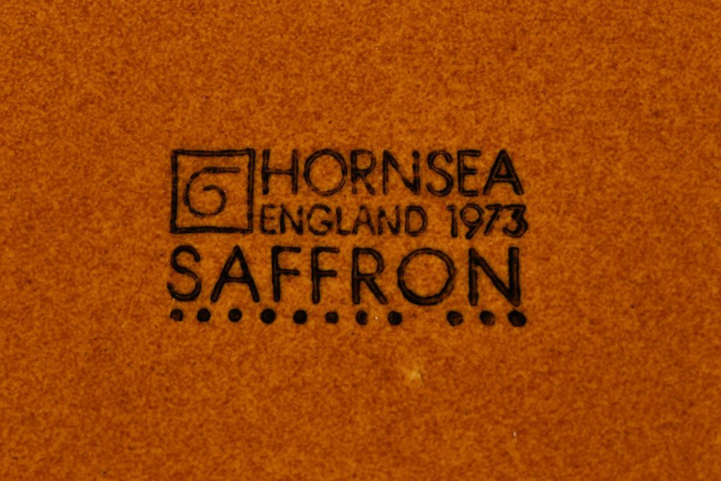 アンティーク雑貨　イギリスビンテージ　HORNSEA(ホーンジー)　Saffron(サフラン)　レトロでかわいらしいトリオ2客セット(1)