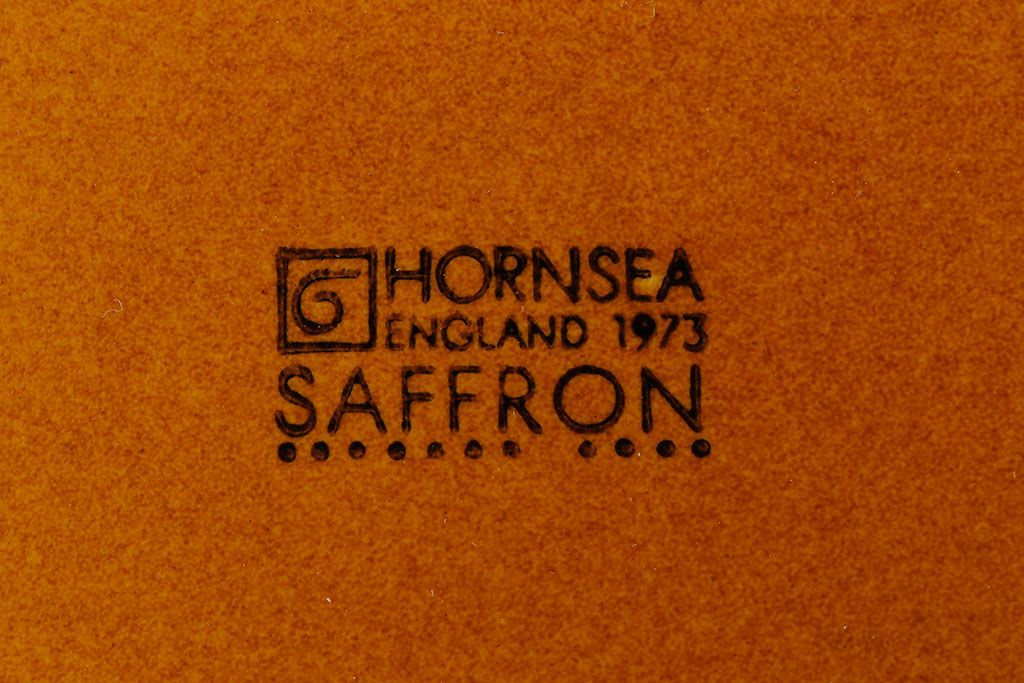 アンティーク雑貨　イギリスビンテージ　HORNSEA(ホーンジー)　Saffron(サフラン)　レトロでかわいらしいトリオ2客セット(2)