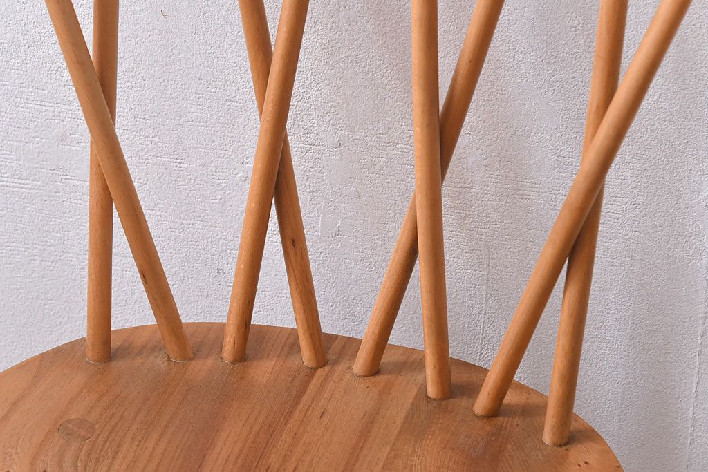 ヴィンテージ家具　ERCOL(アーコール)　イギリスビンテージ　エックスバックチェア(クロスバックチェア)(3)