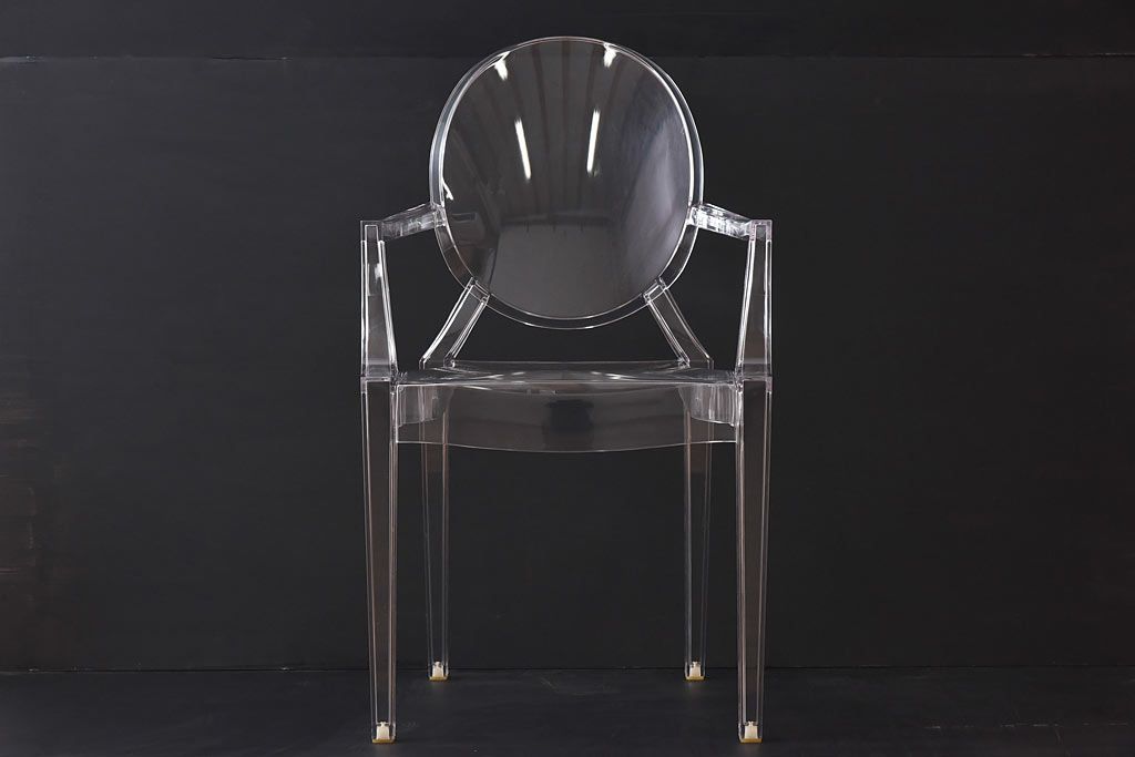 中古　Kartell(カルテル)　Louis Ghost(ルイ・ゴースト)　アームチェア(椅子)(定価約4万6千円)