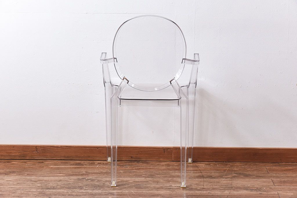 中古　Kartell(カルテル)　Louis Ghost(ルイ・ゴースト)　アームチェア(椅子)(定価約4万6千円)