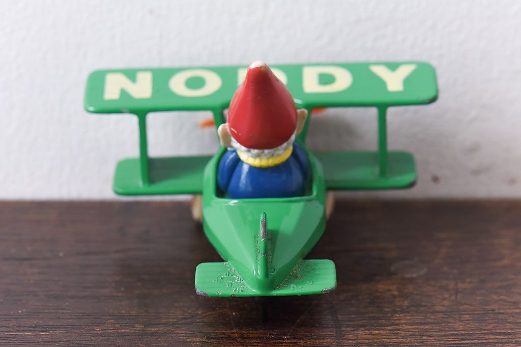 アンティーク雑貨　ビンテージ ERTL(アーテル)社　NODDY(ノディ)　Die cast Aeroplane Big Ears　ブリキのおもちゃ