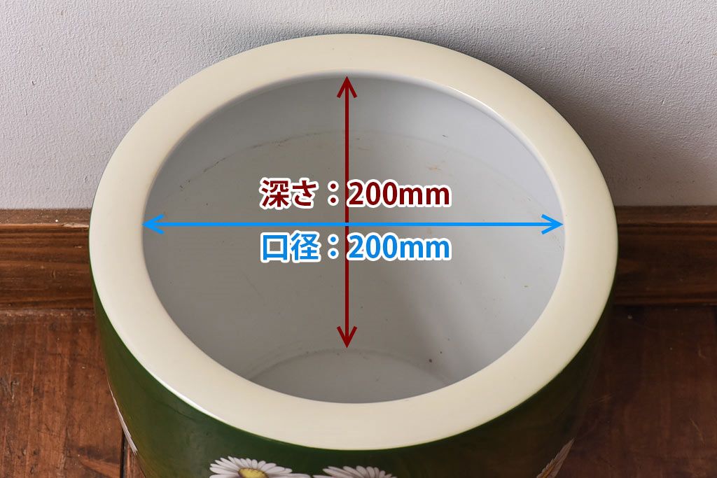 アンティーク雑貨 オールドノリタケ・則武(日陶) 緑地 白菊文様