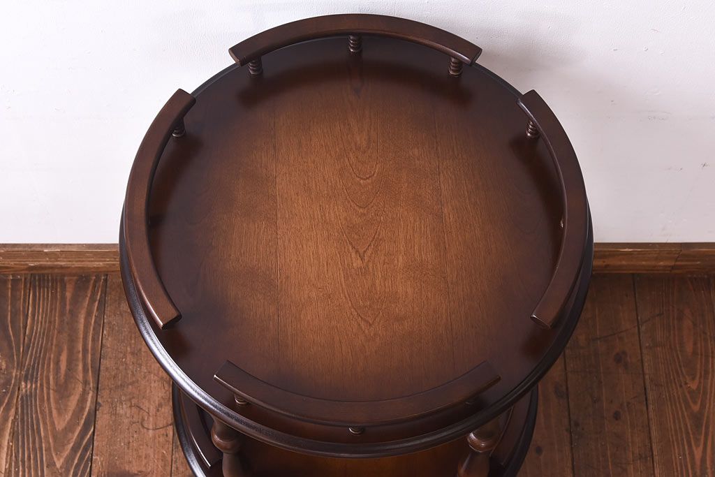 中古 飛騨産業 キツツキ シックなキャスター付きキッチンワゴン