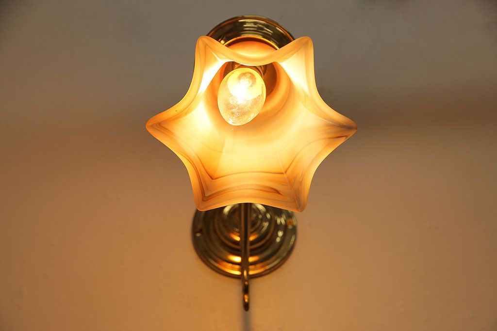 イギリスビンテージ　エレガントなデザインのブラケットライト(ウォールライト、壁掛け照明)(1)