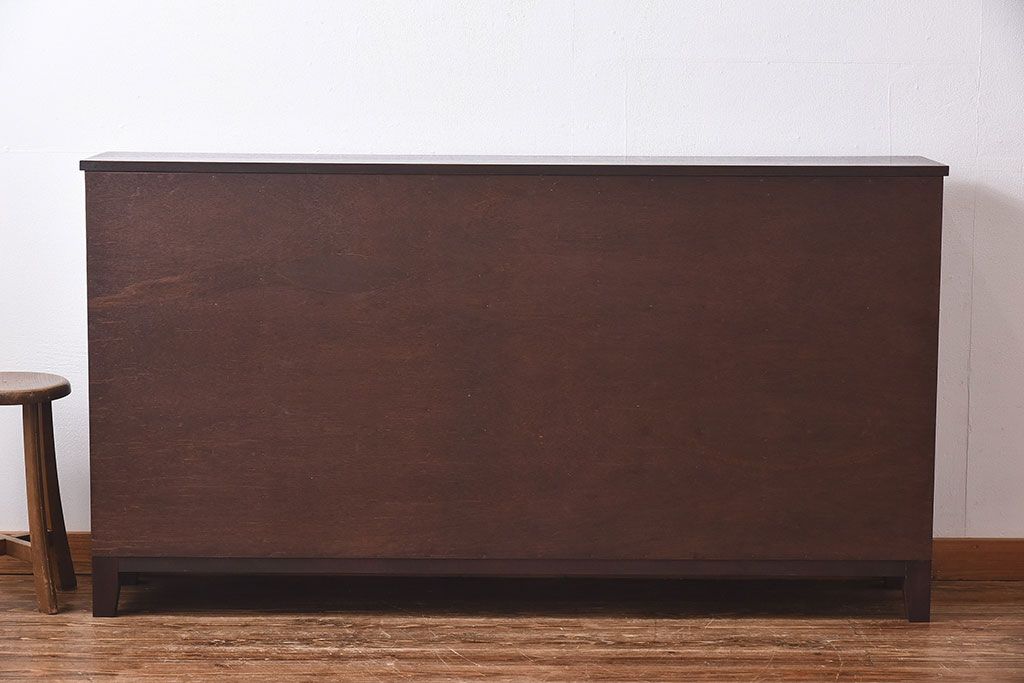 ラフジュ工房オリジナル 3×5マス ラワン古材のパタパタ扉付き横型・収納棚(キャビネット、下駄箱、ロッカー) | ラフジュ工房