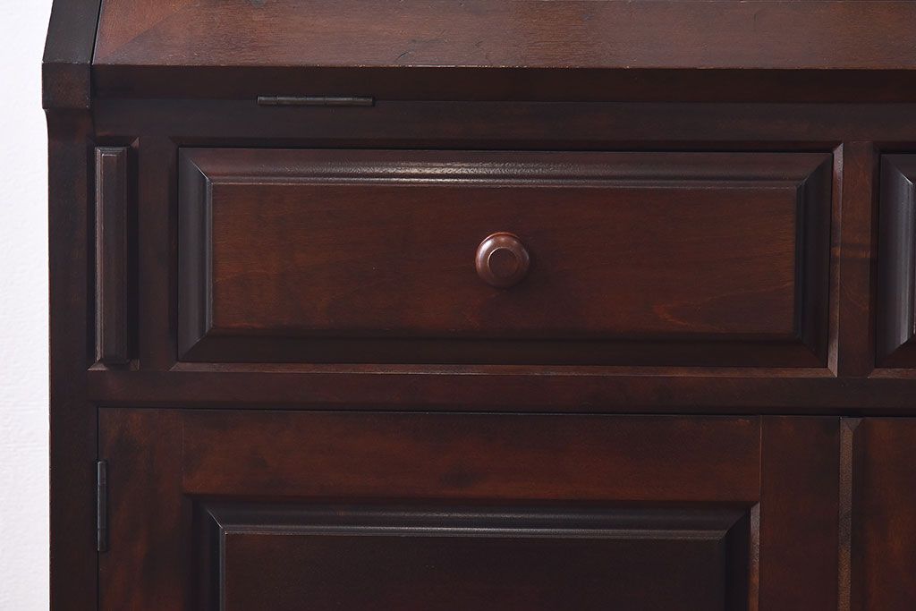 中古　松本民芸家具　ボールフット　#60型ライティングビューロー(簿記机、在宅ワーク、在宅用デスク)